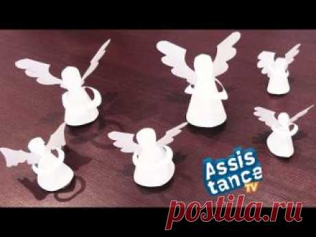 Ангелочки из бумаги / Поделки на Рождество