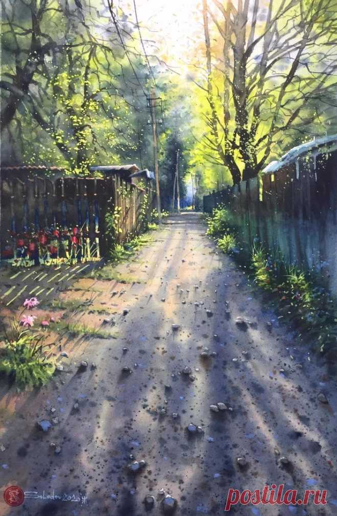 Художник Николай Солодов, акварель