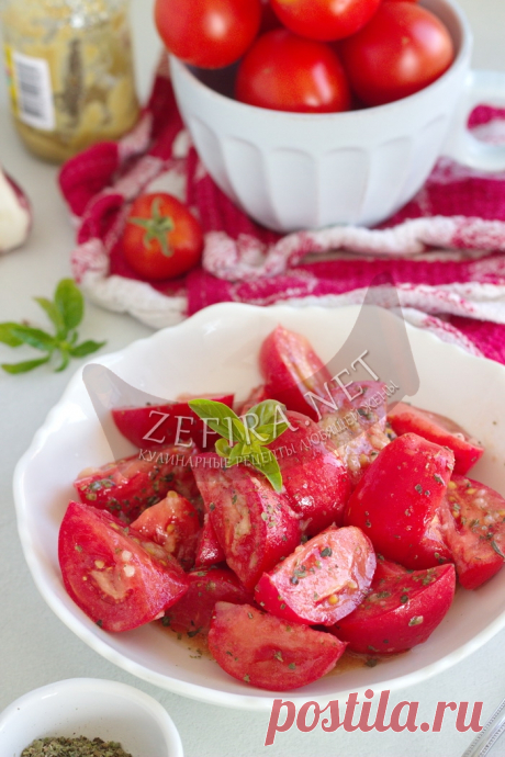 Вкусные быстрые маринованные помидоры — Кулинарные рецепты любящей жены