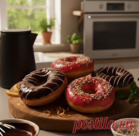 Пончики без масла и дрожжей