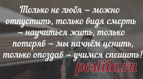 Не уходи от того кто тебя любит, к тому кто тебе нравится, ведь тот кто тебе нравится, уйдёт от тебя, к тому кого любит.