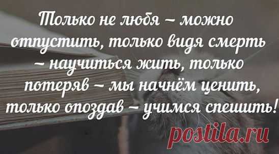 Не уходи от того кто тебя любит, к тому кто тебе нравится, ведь тот кто тебе нравится, уйдёт от тебя, к тому кого любит.