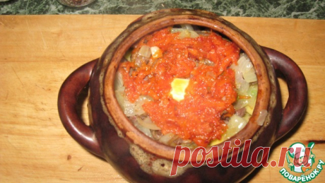 Куриные желудки с картофелем в горшочках - кулинарный рецепт