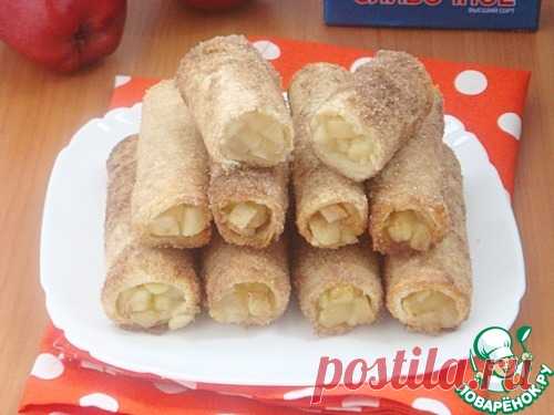 Ленивые пирожки с яблочной начинкой - кулинарный рецепт