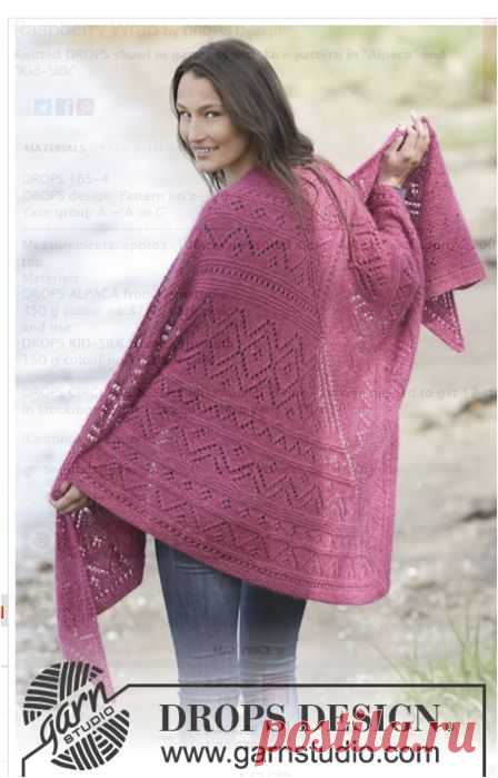 Raspberry Wrap by DROPS Design