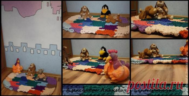 Вяжем крючком овальный коврик в детскую комнату / Вязание крючком / Вязаные крючком аксессуары