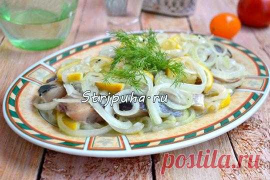 Закуска из сельди с луком и медом — Домашняя кулинария