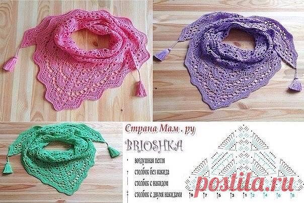 Бактус крючком.  Схема