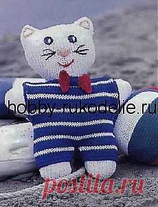 Хобби (рукоделие своими руками): вышивка, вязание » Архив блога » ИГРУШКА КОШКА – вязание спицами для детей