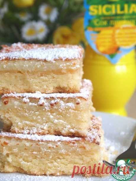 Песочно-лимонные квадратики