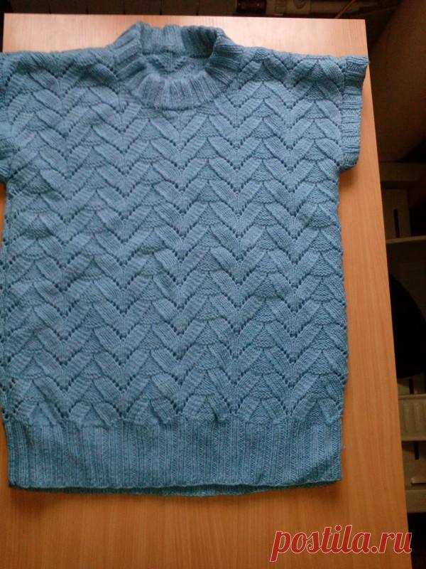 Схема к голубому пуловеру и жилету
