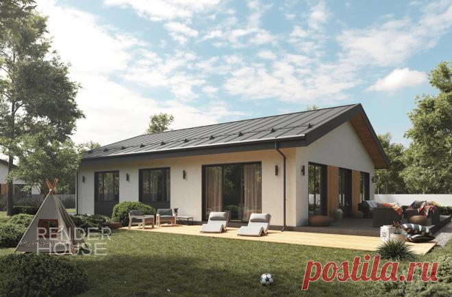 Проект «Оптима» дом в современном стиле под ключ | RNR