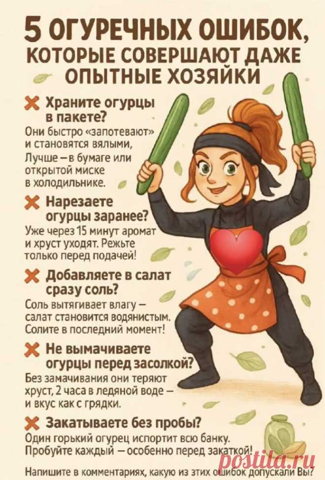 5 огуречных ошибок, ко торые совершают даже опытные хозяйки