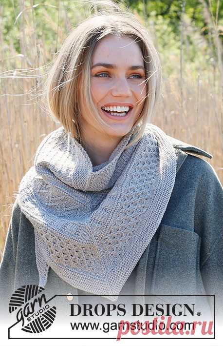 Шаль Winter Lines спицами от Дропс