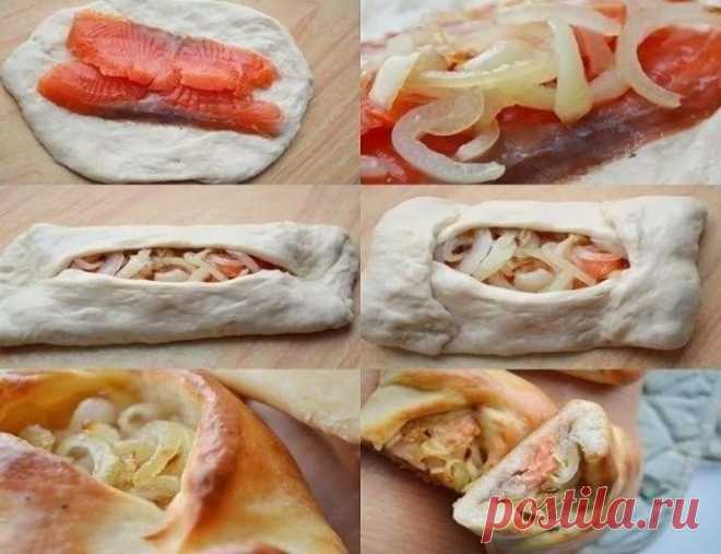 Румяные и аппетитные кулебяки с рыбкой и сладким луком - Счастливый формат