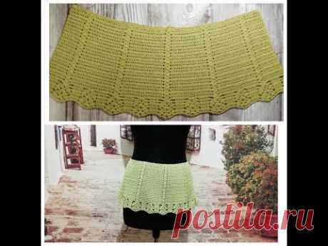 Летняя юбочка крючком из хлопковой пряжи. Начало вязания. Мастер класс.