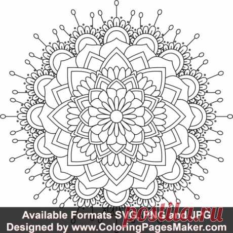 SVG Mandala Art #180 &amp;#8211; ColoringPagesMaker