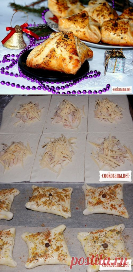 Конвертики с курицей и ананасом