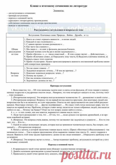 ЕГЭ | Итоговое сочинение