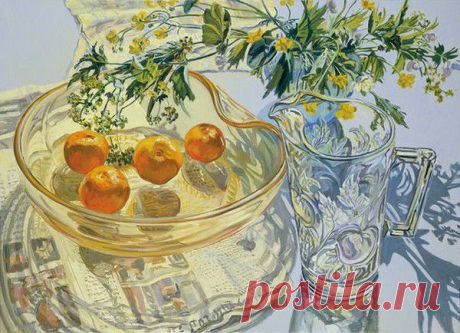 Janet Fish
Yellow Glass Bowl with Tangerines, 2007
Oil on canvas