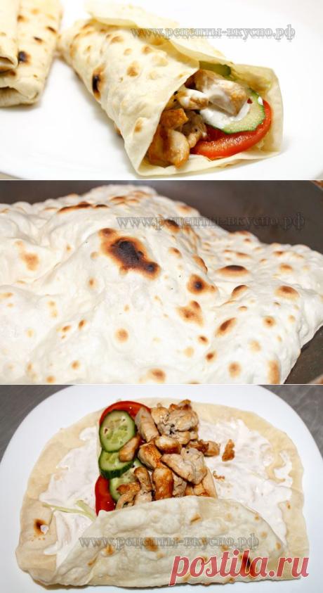 Тонкий лаваш (без дрожжей)