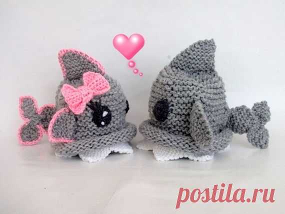 Hai-Hut  Mädchen oder junge-stricken Baby Hut  von myknittingworld.........МАГАЗИН