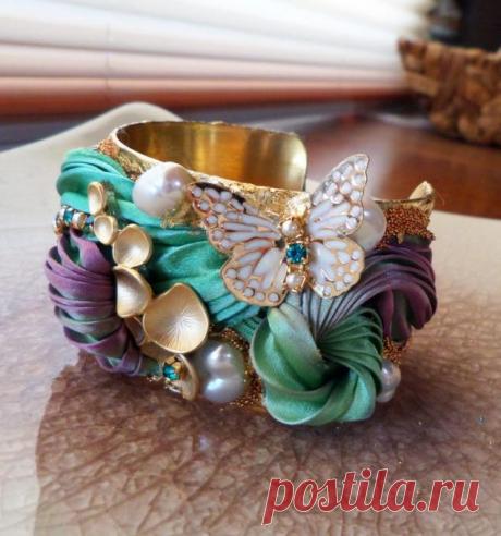 Роскошные браслеты в стиле шибори — Делаем руками