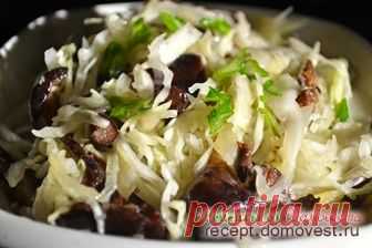 Салат из капусты с грибами » Рецепты от Домовеста