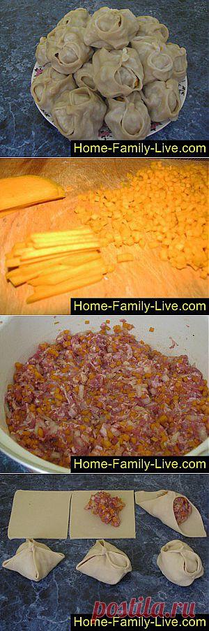 Кулинарные рецепты Манты с мясом и тыквой &raquo; Кулинарные рецепты