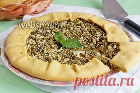 Галета с творогом и зеленью.