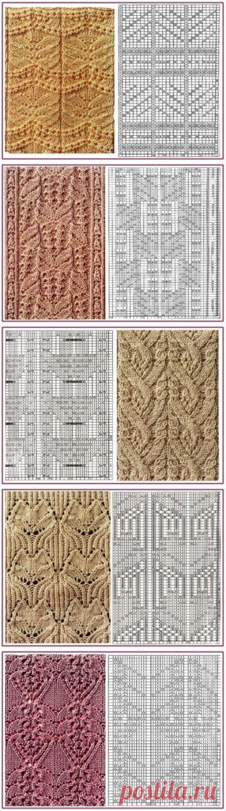 Узоры спицами схемы. Идеи узоры спицами | Домоводство для всей семьи