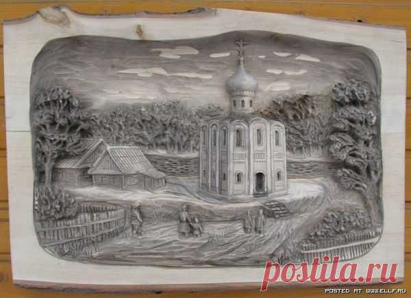 Необычные резные картины из дерева