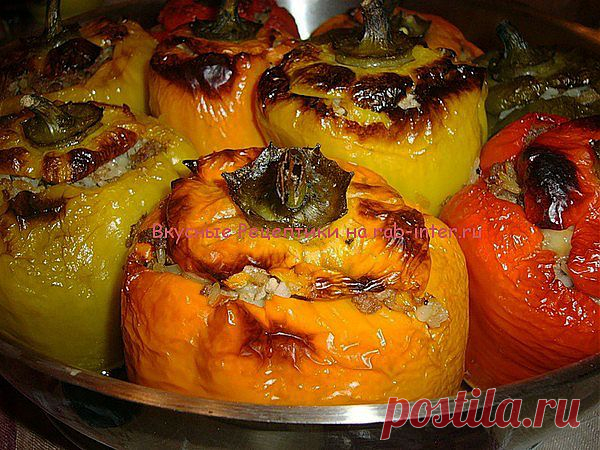 фаршированные перцы с говяжьим фаршем. Рецепты с фото. | Вкусные Рецептики
