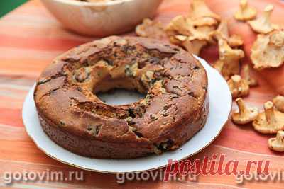 Заливной пирог с лисичками