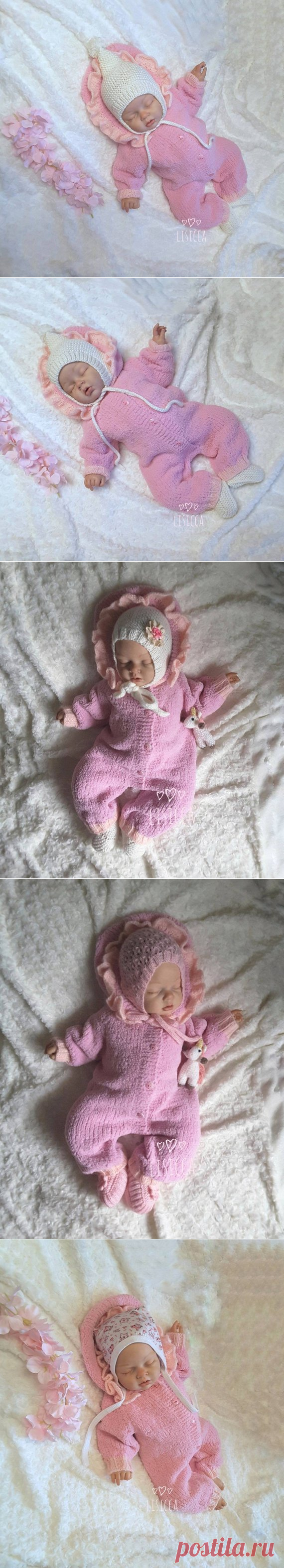 Hand knitted baby pink romper Hand knit baby set Baby knitted | Etsy
