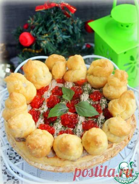 Закусочный торт &quot;Сент-Оноре&quot; с тунцом - кулинарный рецепт