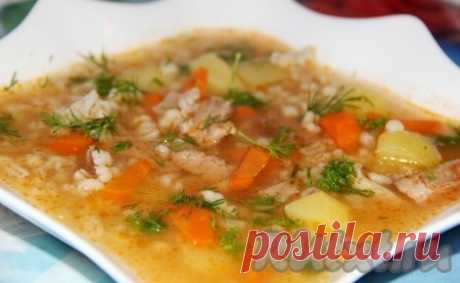 Суп из перловки с мясом