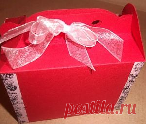 Коробочка красная с бантиком. Размер:. Купить в Интернет магазине svetlichok.tatet.ru.