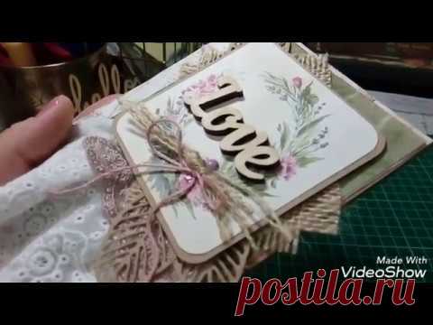 Мастер-класс. Открытка в стиле рустик.