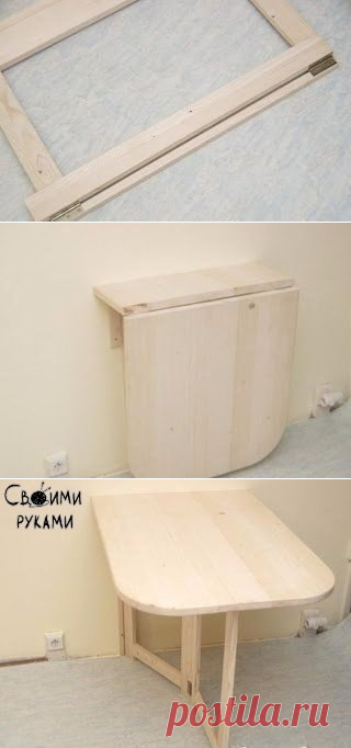 Как сделать складной маленький столик для маленькой кухни или балкона