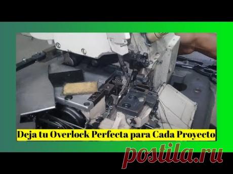 Como poner a tiempo (ajustar) maquina overlock 5 hilos.