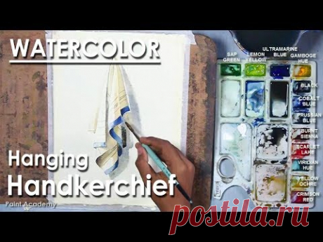 Watercolor Painting : Hanging Handkerchief