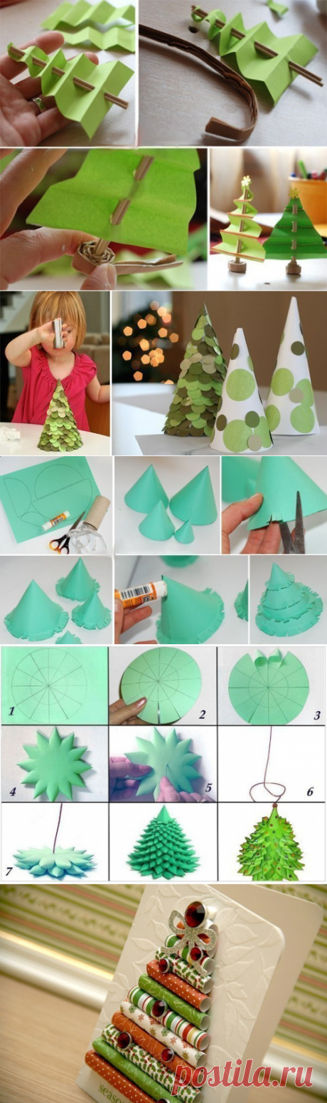 Новогодние елочки своими руками — Поделки с детьми
