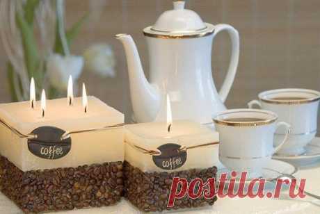 Кoфeйная свeчa cвoими pyками — Сделай сам, идеи для творчества - DIY Ideas