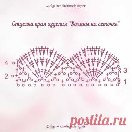 Кайма воланами для красивой отделки края изделия!