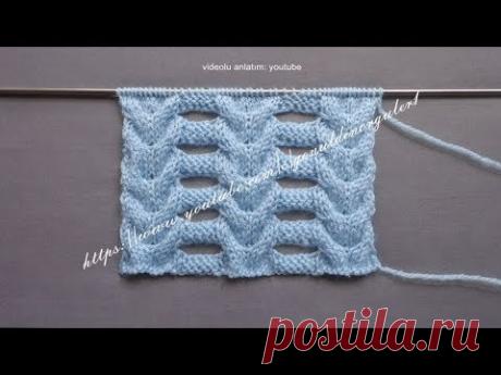 şeritli saç örgüsü örgü modelleri atkı bere ve süveter örneği - YouTube