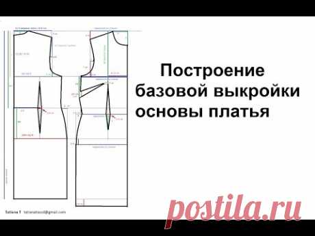 Построение базовой выкройки основы платья. Выкройка рукава