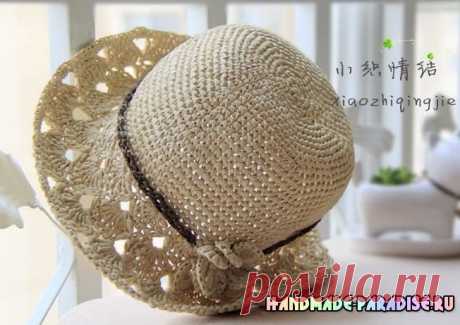 Летняя шляпка крючком. Схема - Handmade-Paradise Летняя шляпка крючком. Схема. Лето в самом разгаре, солнышко уже радует нас своим теплом...) Не хотите связать крючком летнюю шляпку с ажурными полями?
