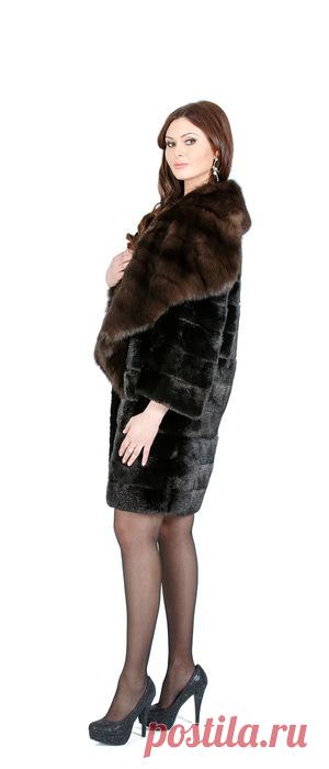 Полупальто из меха норки