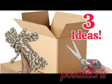 3 INCREDIBLE IDEAS FROM JUTE AND CARDBOARD! RECYCLING IDEAS!! DIY😍